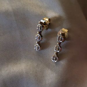 14k diamond and gold earrings